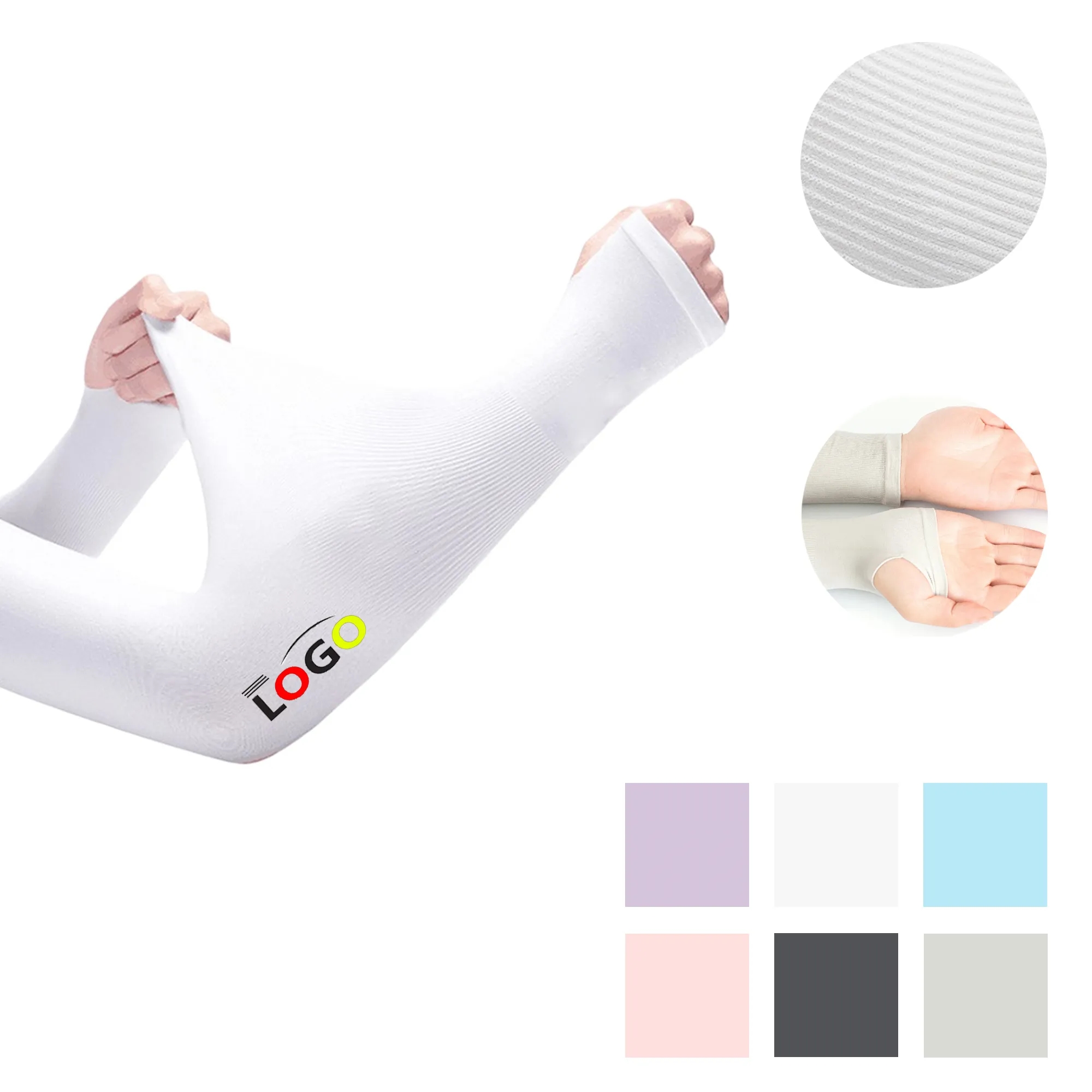 MOQ25 22g Sun Protection Ice Silk Arm Sleeves 17