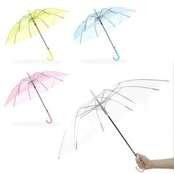 Auto Open Rain Transparent Umbrellas With Handle