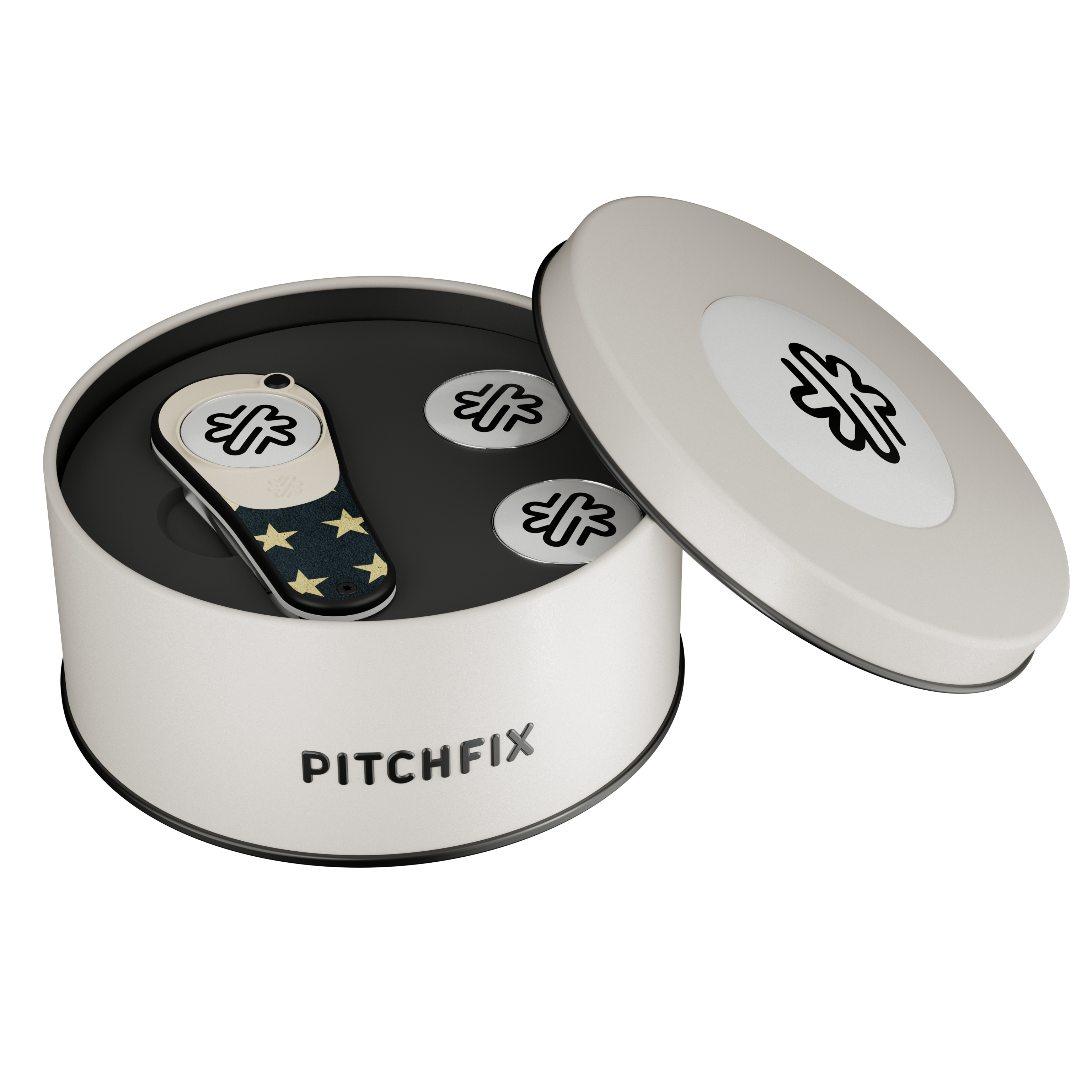 Pitchfix Ultima Golf Divot Tool in Round Tin 10