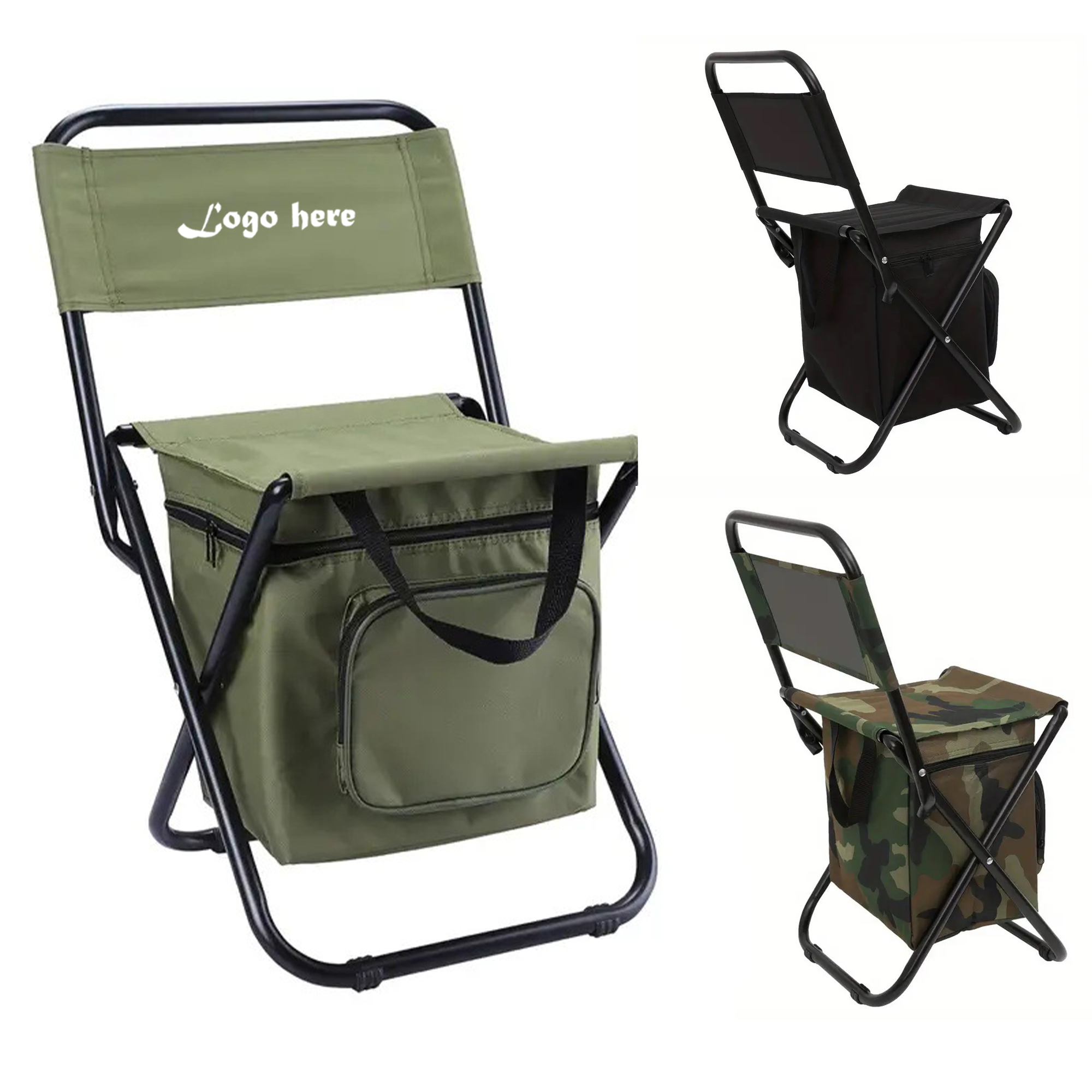 Outdoor Folding Chair with Cooler - 3-in-1 Design