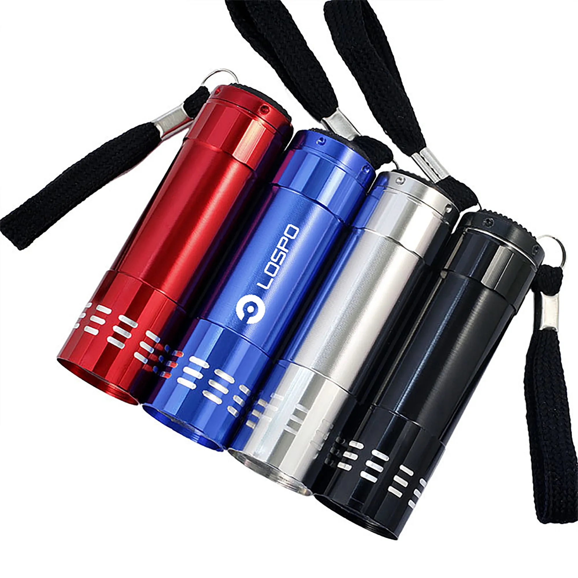Full Color Aluminum 9LED Flashlight MOQ 100PCS
