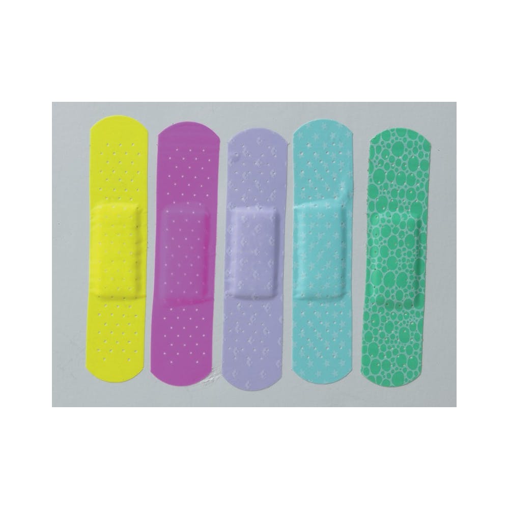 CURAD Adhesive Bandages - Neon 3/4" x 3" 50 Count 2