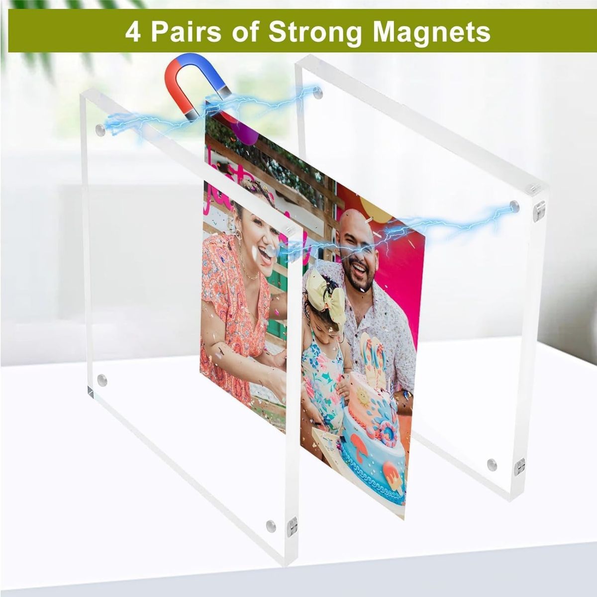 Strong Frame Designs Custom Double-Sided Strong Magnetic Acrylic Photo Frame - HY292 ...