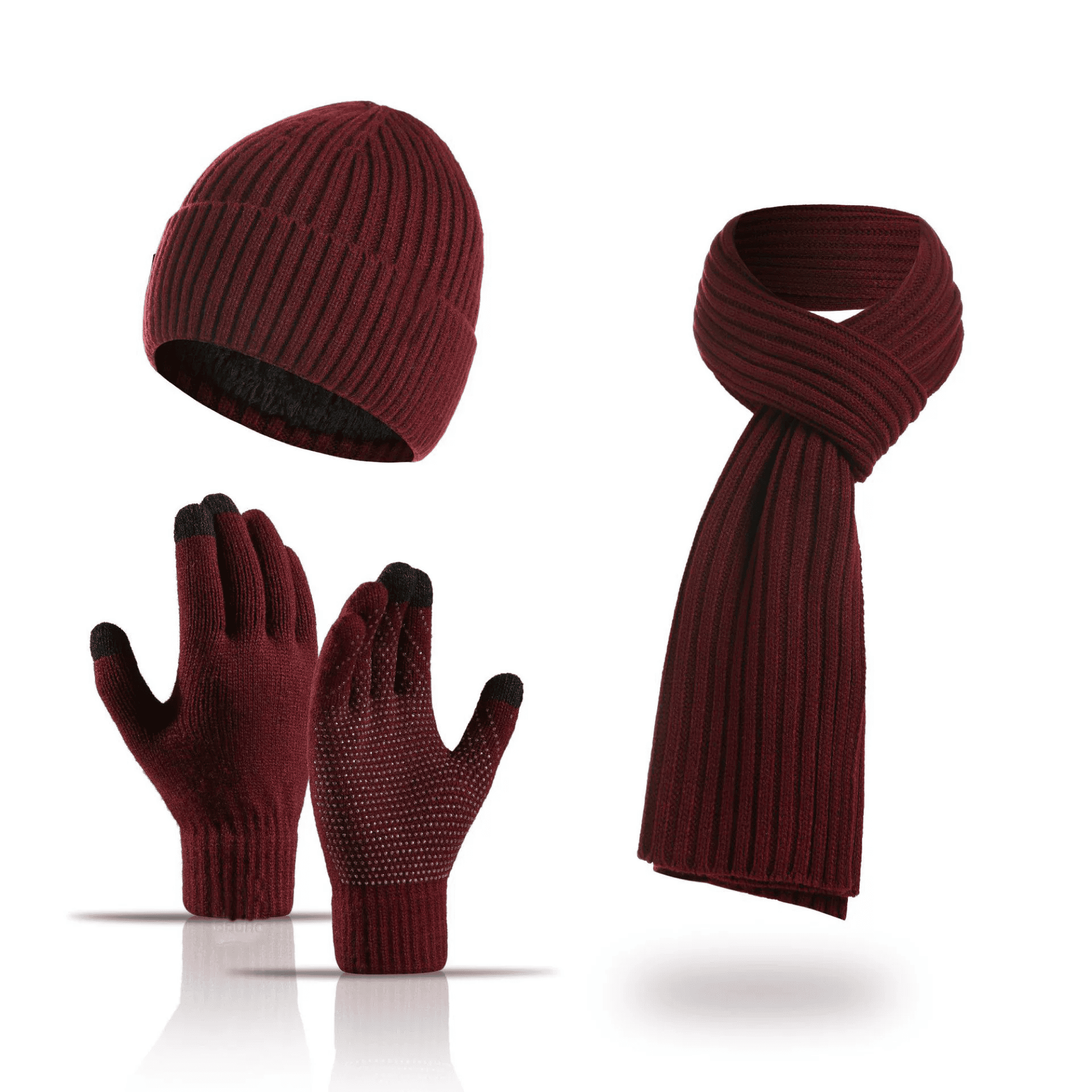 Unisex Touch Screen Winter Trio Knitted Set 14