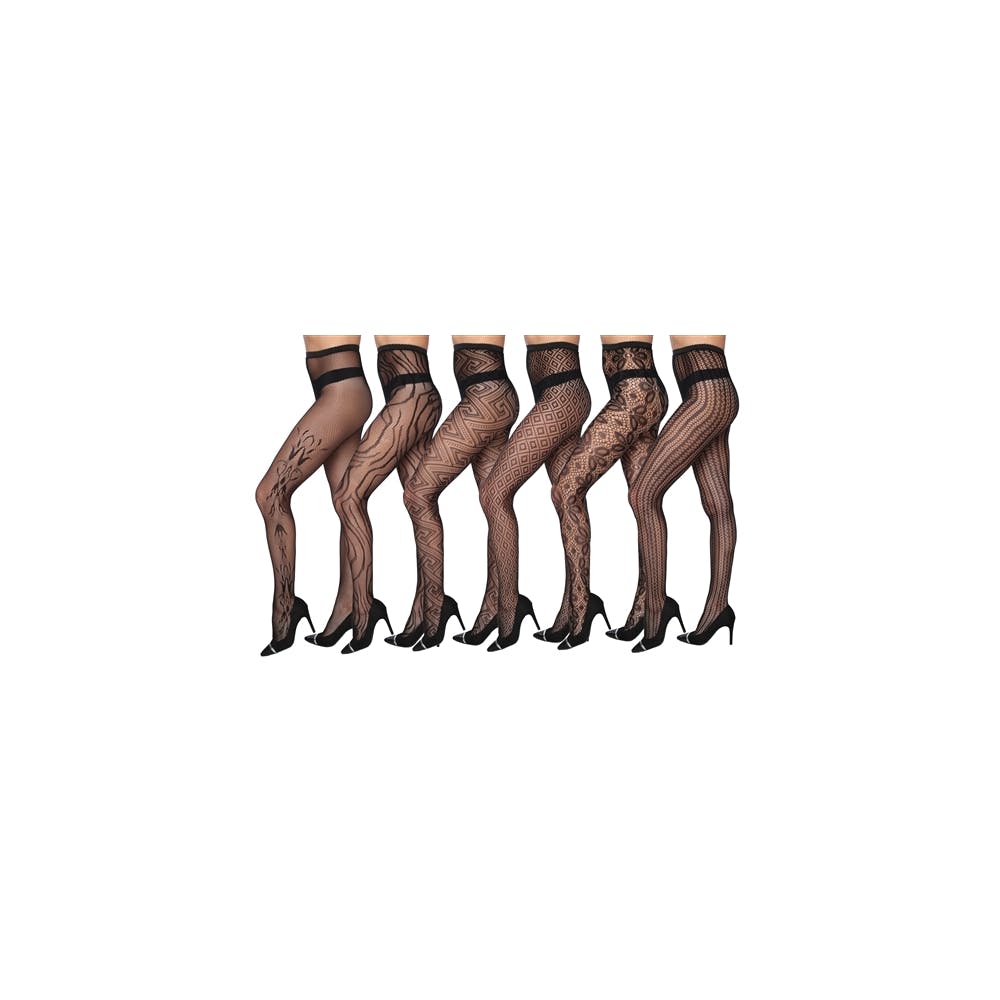 Women's Fishnet Tights - Assorted Patterns One Size 3