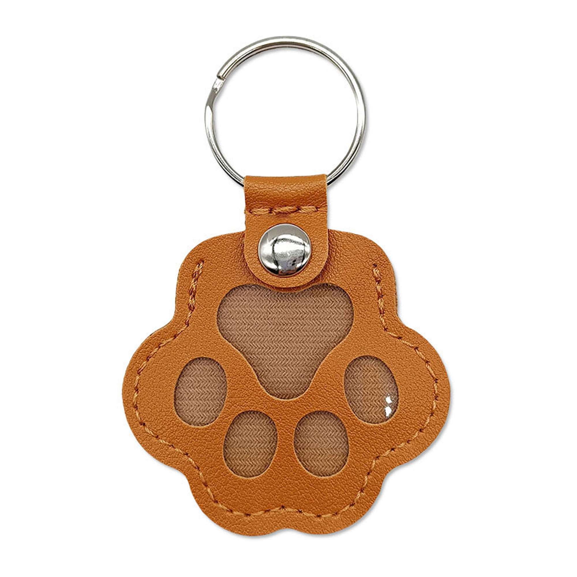 MOQ 20 Piece Leather Pet Hair Storage Keychain 4