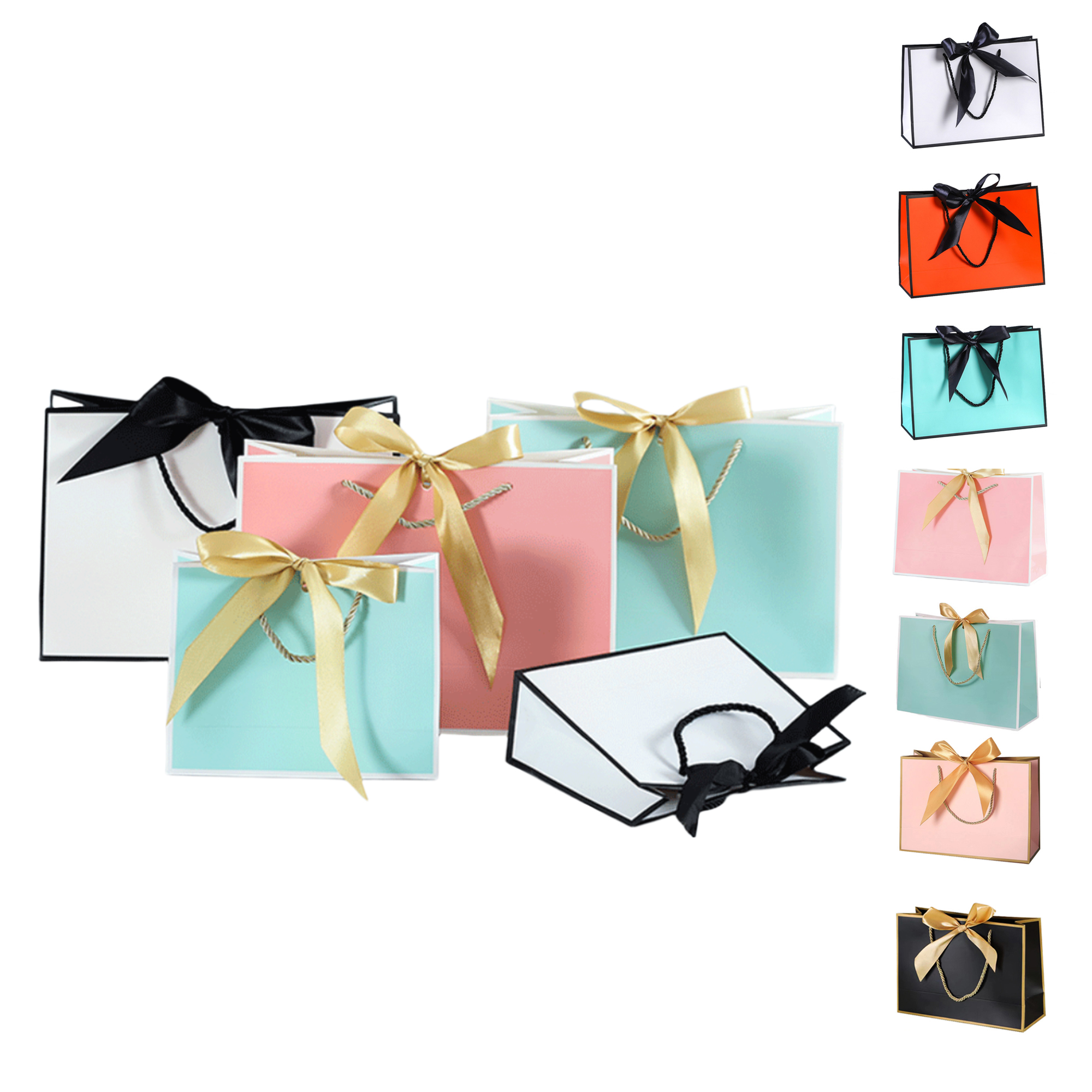 Paper Gift Bag with Bow Ribbon 4