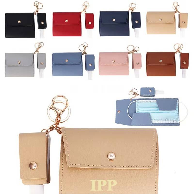 Hand Sanitizer Keychain With Face Mask Holder Case