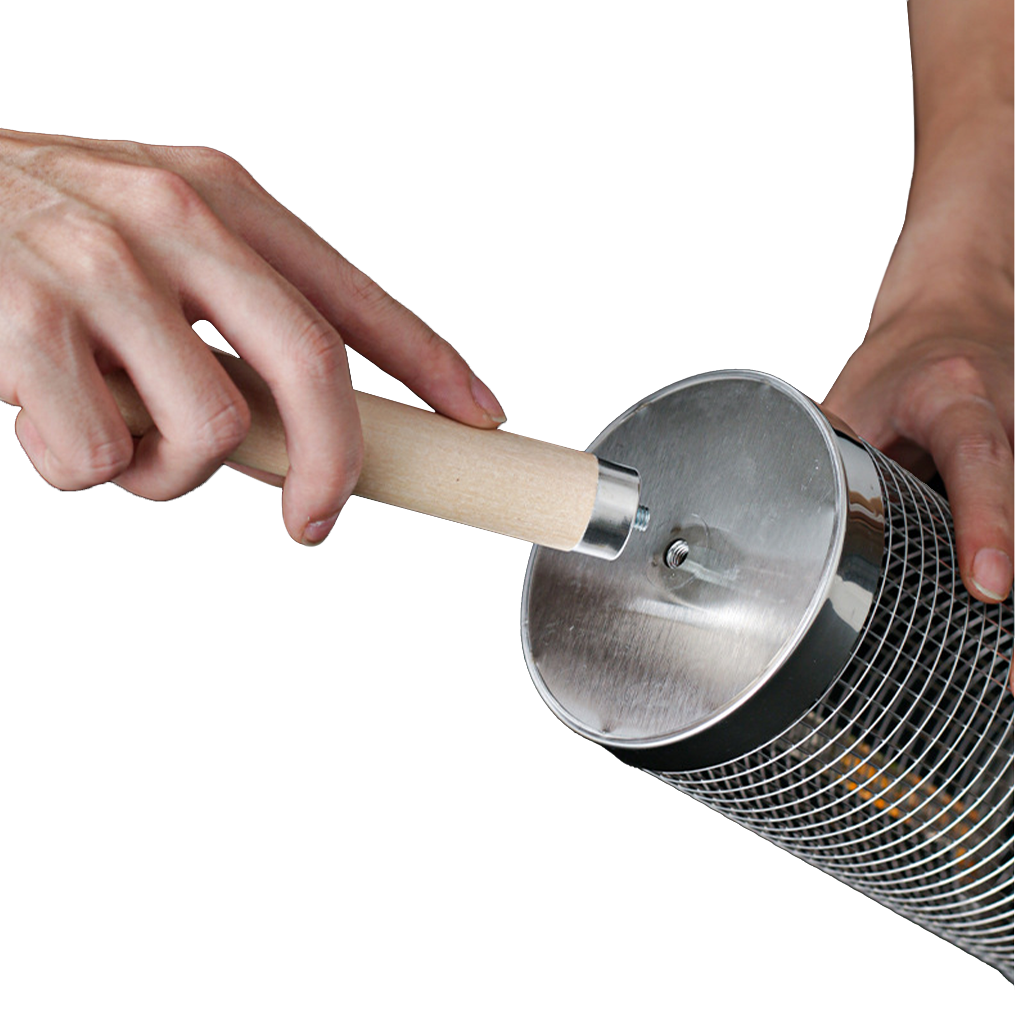 Rolling Grill Basket with Removable Handle 5