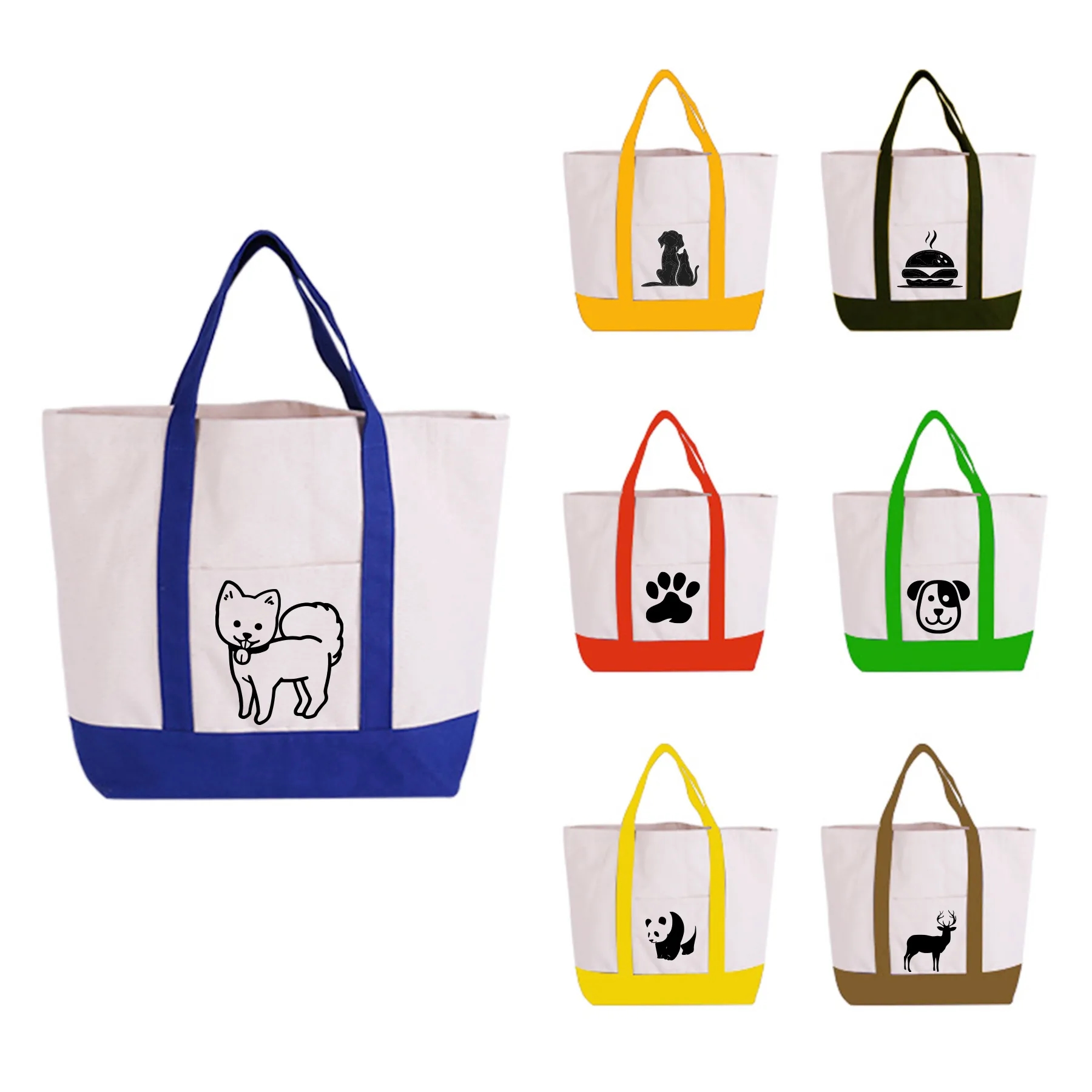 12oz Canvas Shoulder Tote Bag MOQ 50PCS