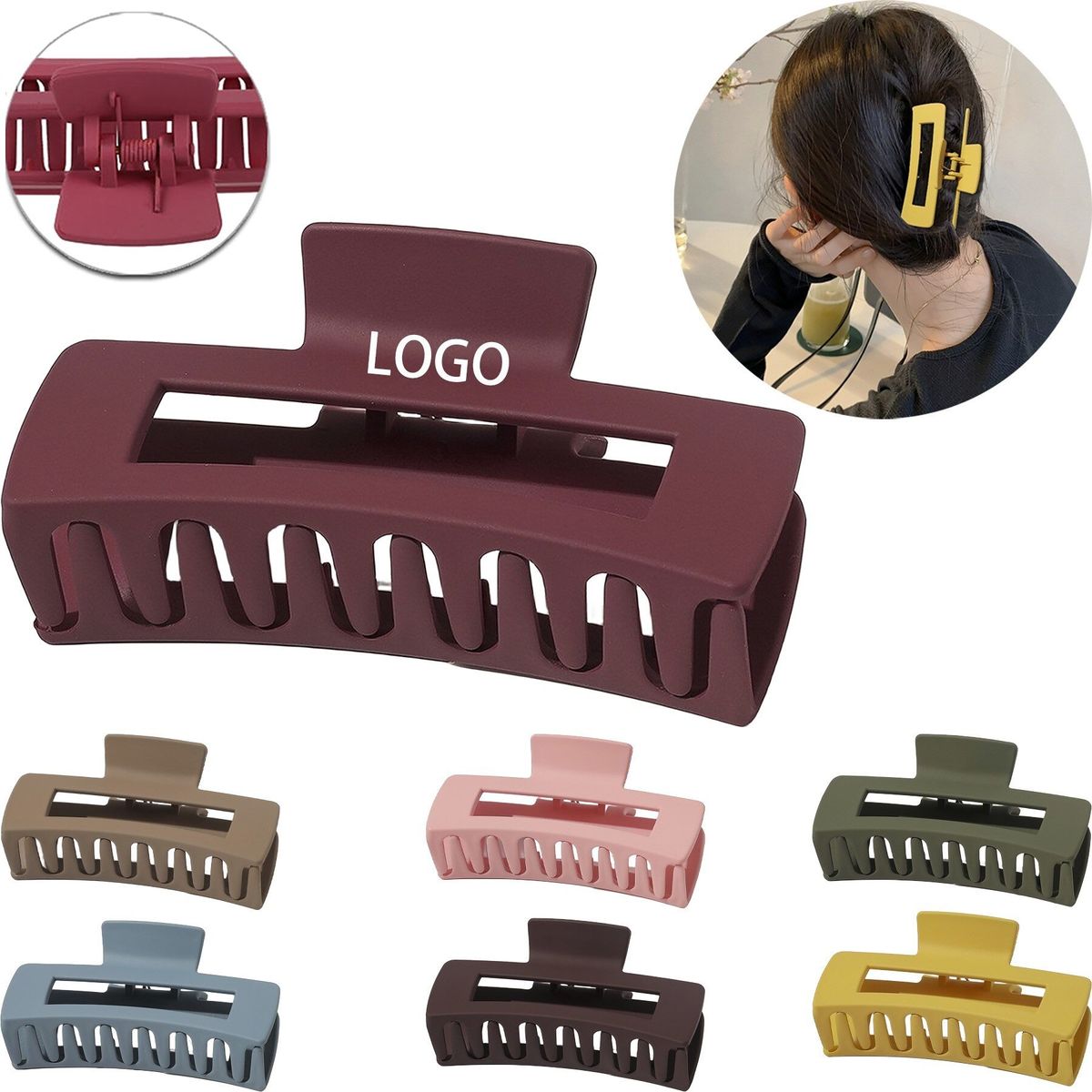 Rectangular Claw Hair Clip