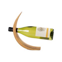 Curved Bamboo Tabletop Wine Bottle Rack/Holder