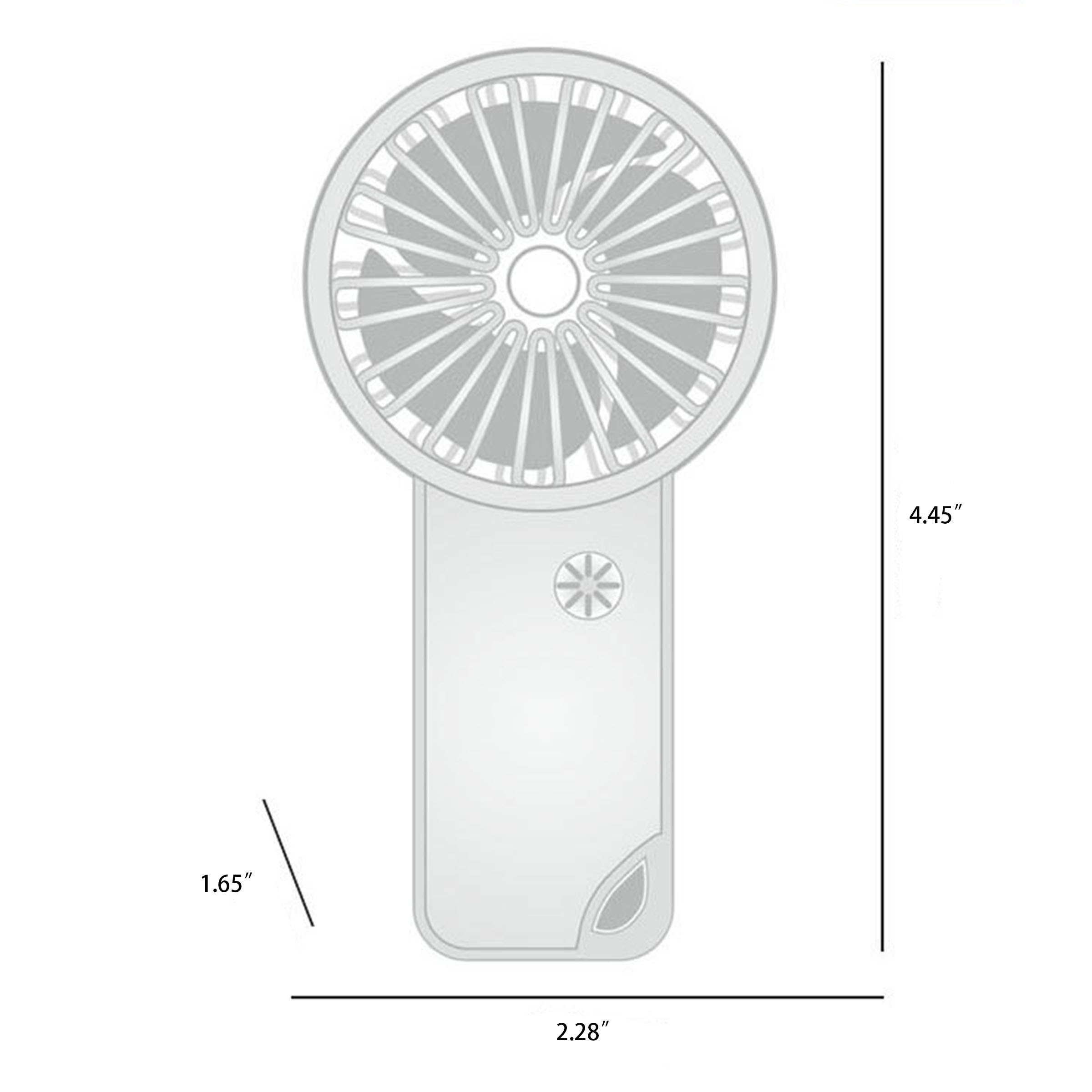 Plastic Rechargeable Handheld Fan With Carabiner Clip ?C Compact And Convenient 3