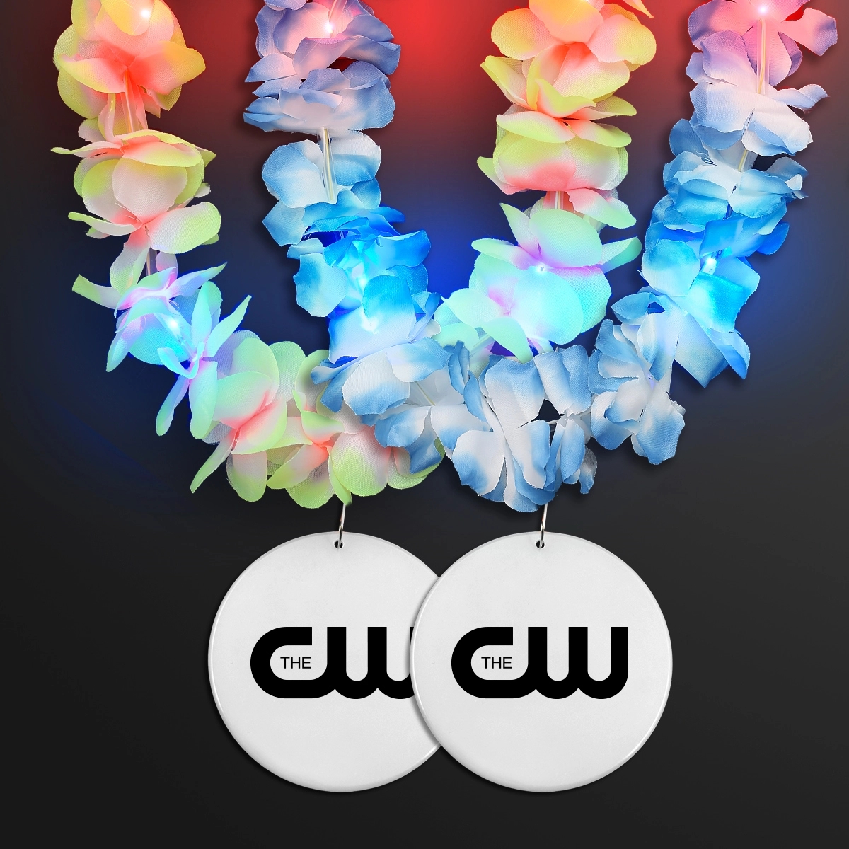 Light Up Hawaiian Leis with Custom Circle Medallion 56