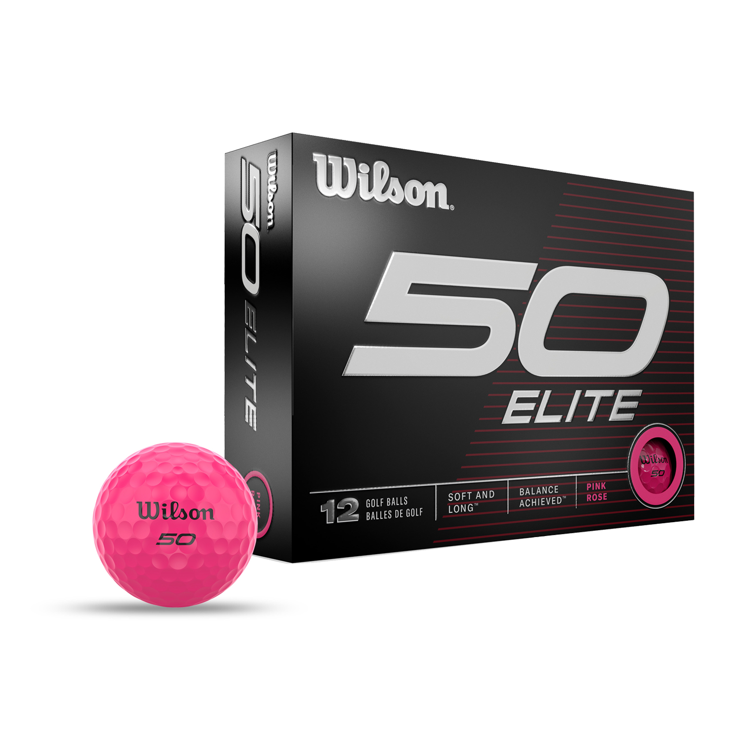 Wilson 50 Elite Pink Golf Balls 5
