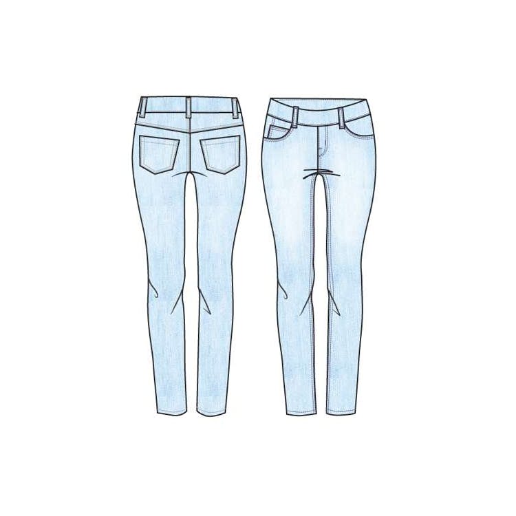 Girls Stretch Denim Jeggings - Size 4-6X 3