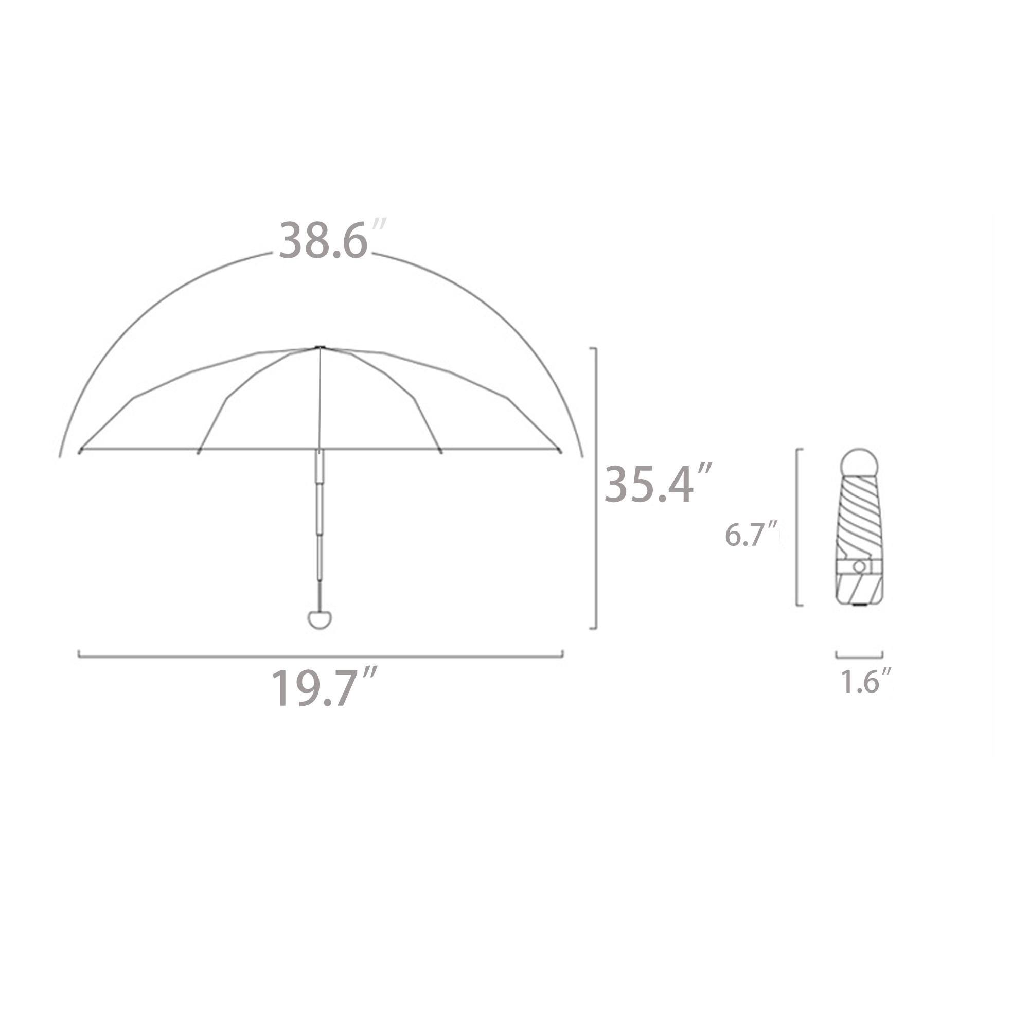 Lightweight Portable Sun & Rain Umbrella 4