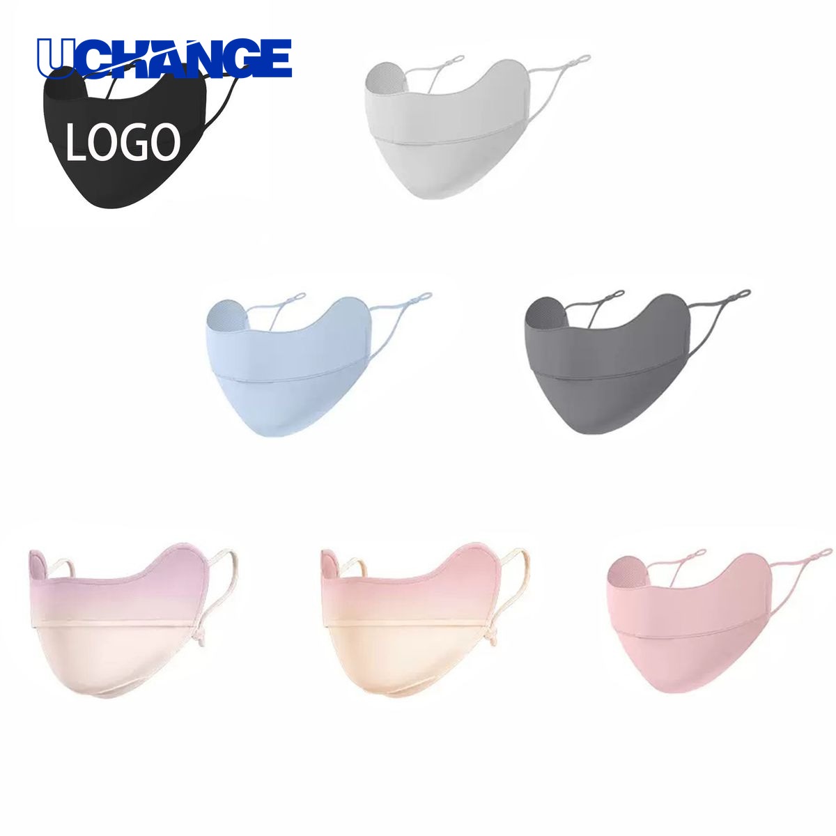 Cool-Feeling Ice Silk Sunscreen Mask MOQ 50 for Outdoor Use