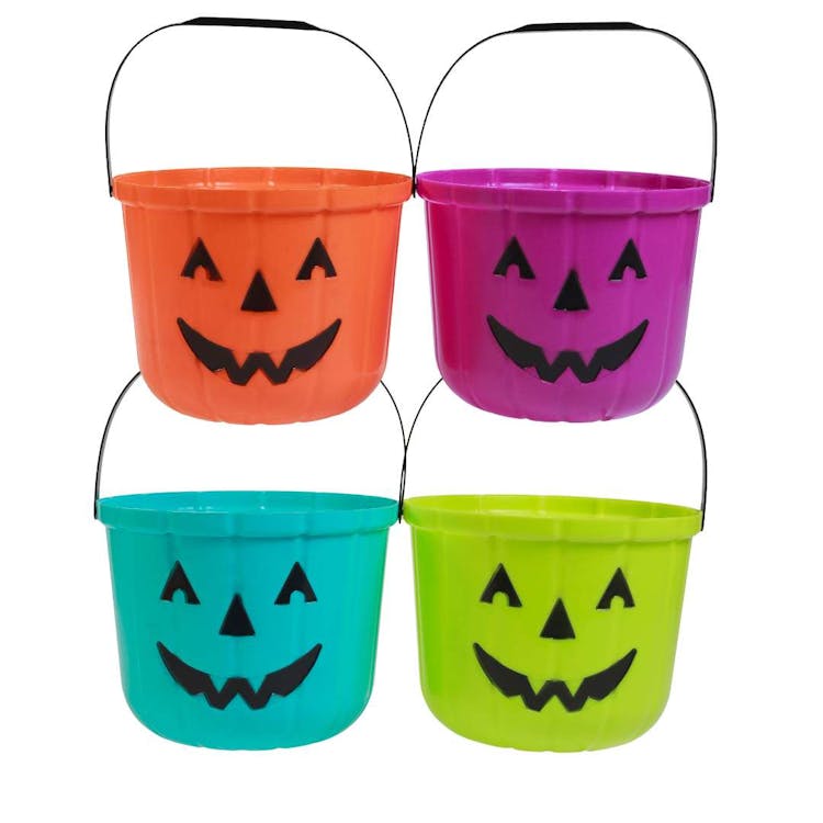 Jack-O-Lantern Molded Buckets - Assorted 3