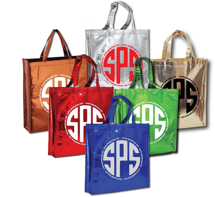 Metallic Tote Bags Printed Gift Bags MT14164 spsgroupinc