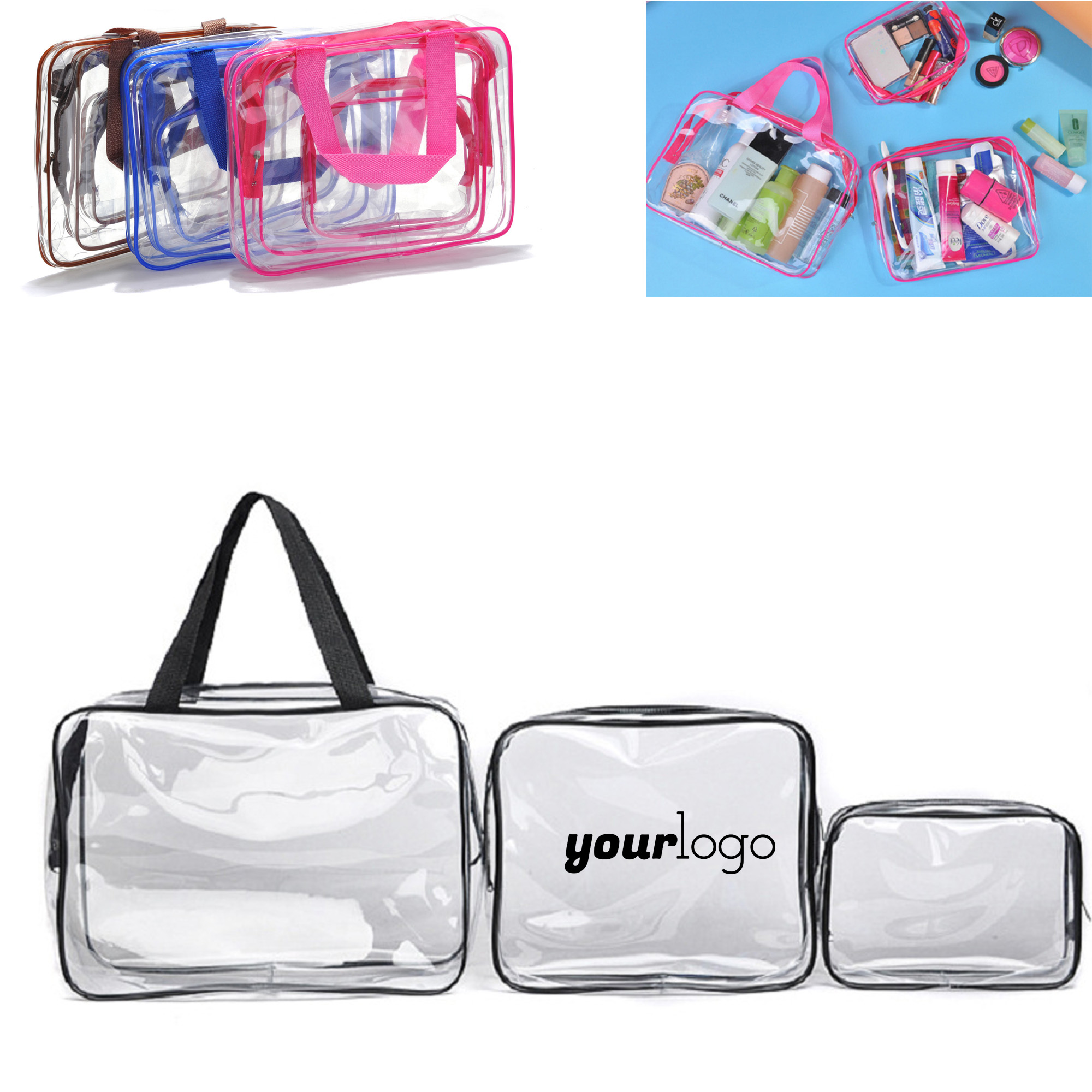 Portable Transparent PVC Toiletry Storage Bag 6