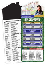 Magna-Card House Shape Magnet Football Schedules (3.5x9)