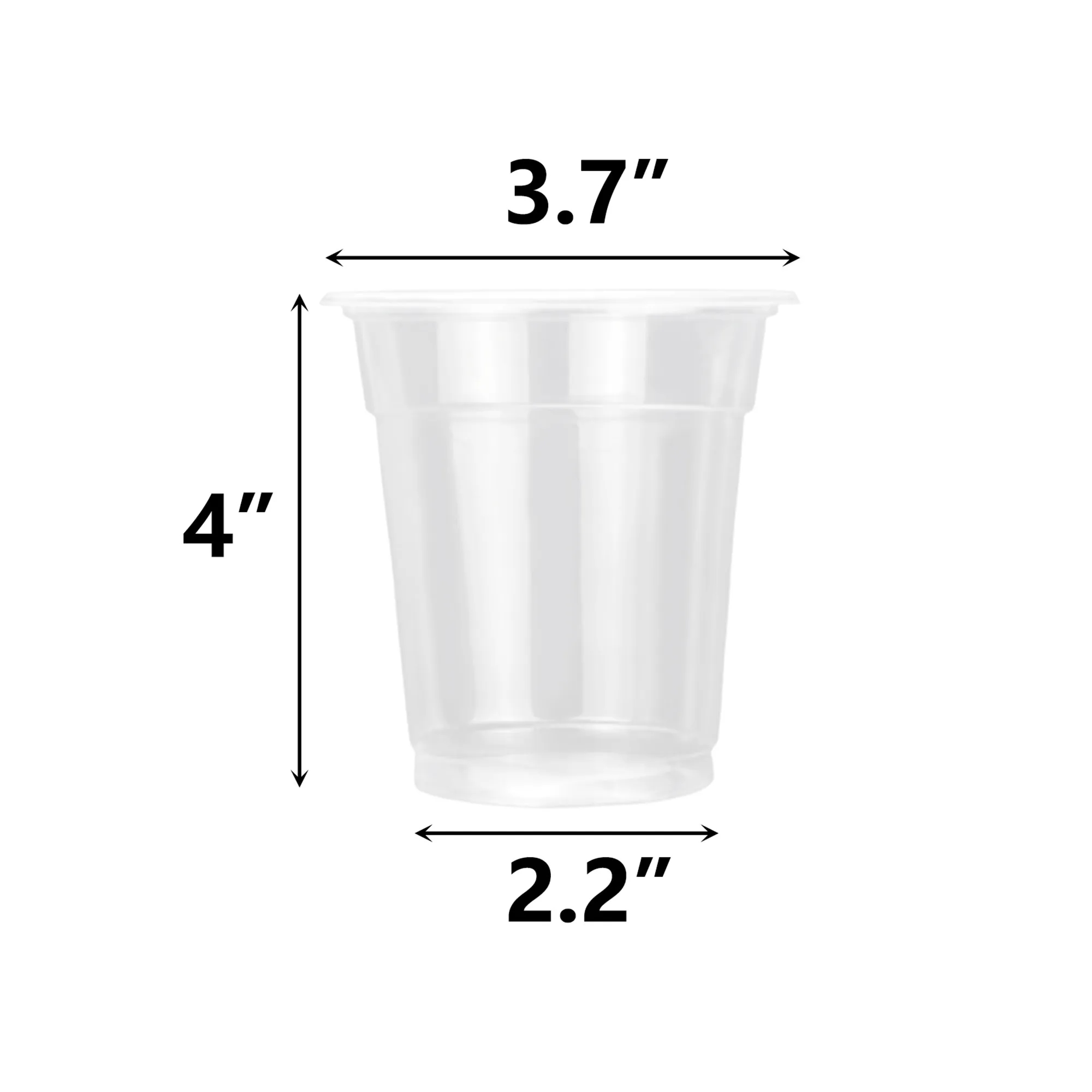 12oz Clear Plastic Square Cup 6