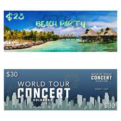 Sequential Numbering Event Ticket