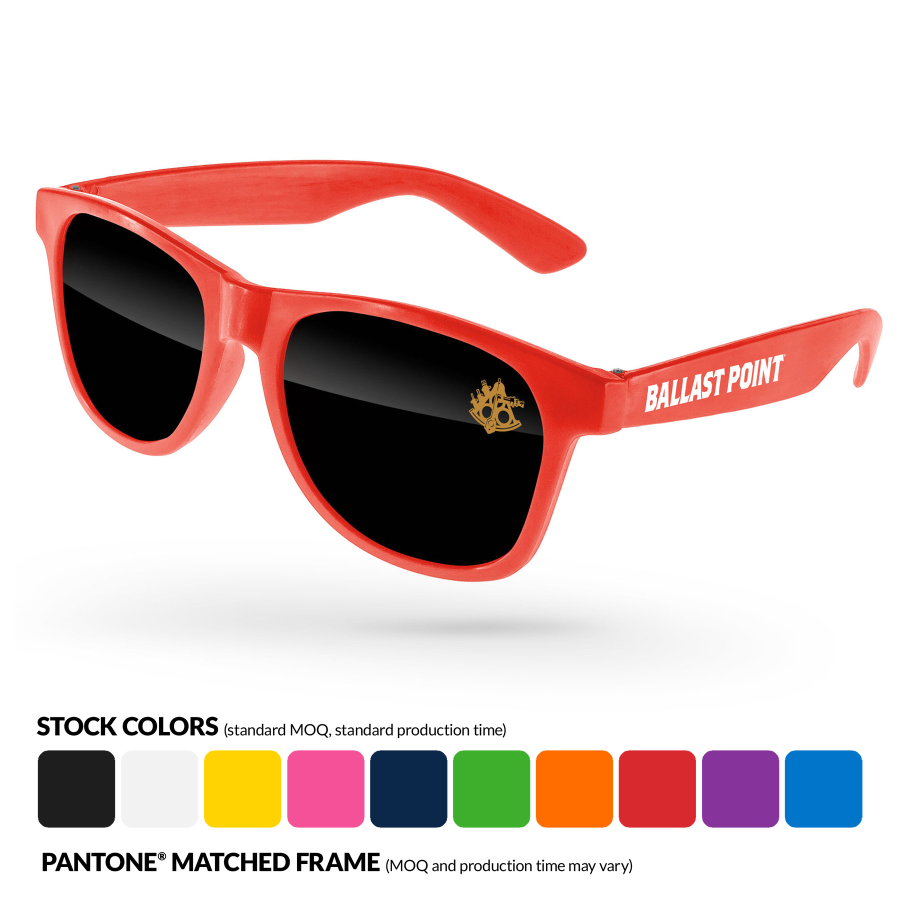 Value Retro Sunglasses with 1 Color Imprint on Lens & Arm