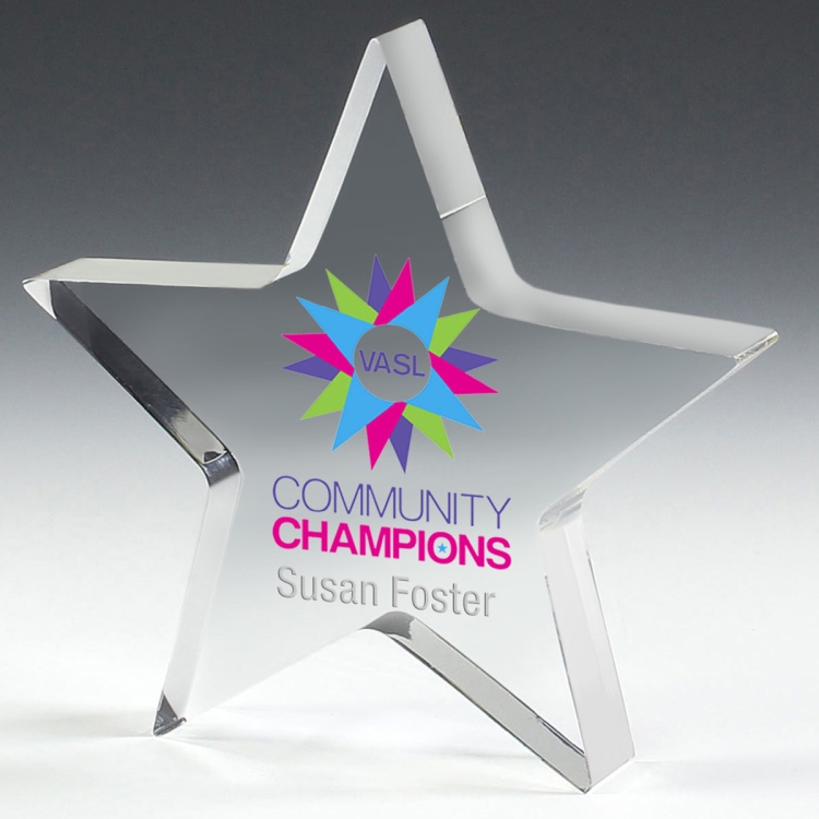 PhotoImage® Star Paperweight - 5" x 5" x 1/2" 9
