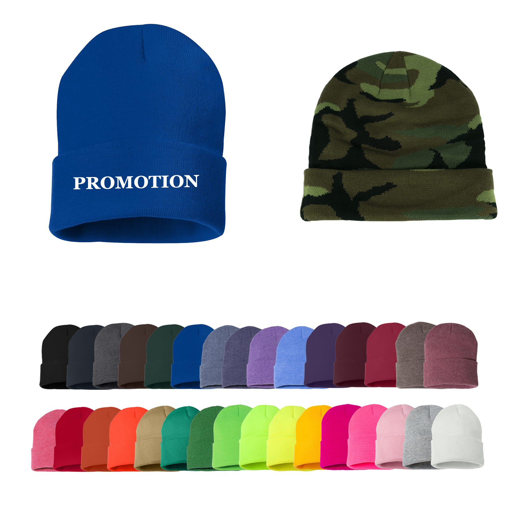 MOQ 50Pcs 100% Acrylic fibers Premium Knit Beanie w/Cuff 4