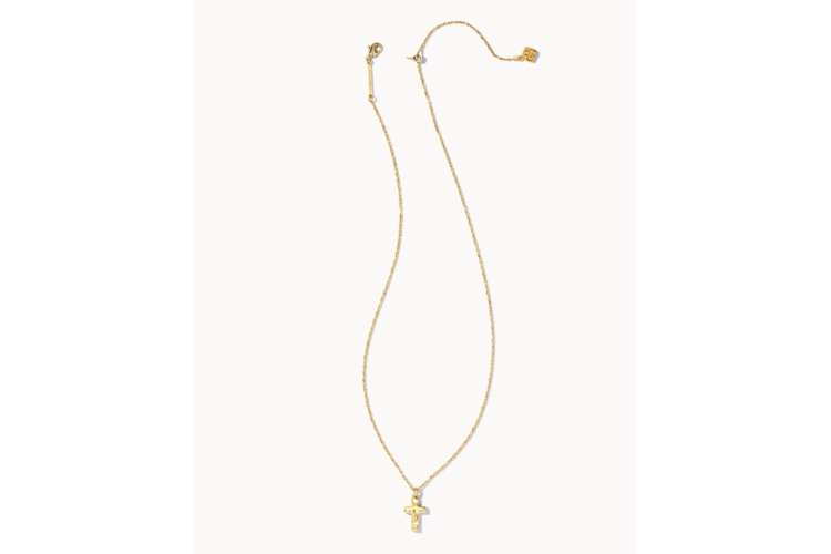 Kendra Scott Cross Pendant Necklace in Gold 2