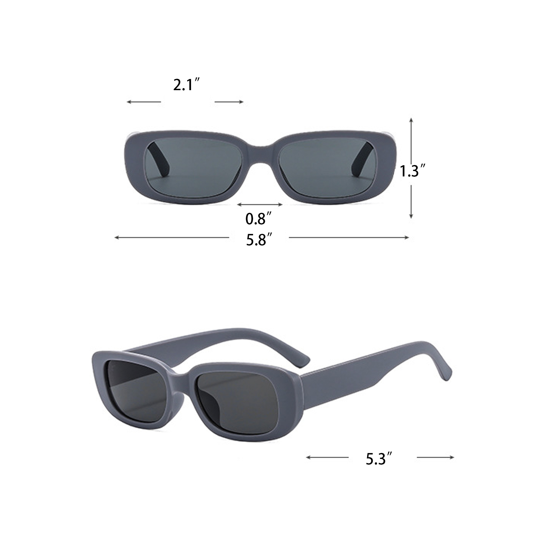 Retro Rectangle Sunglasses for Women 7