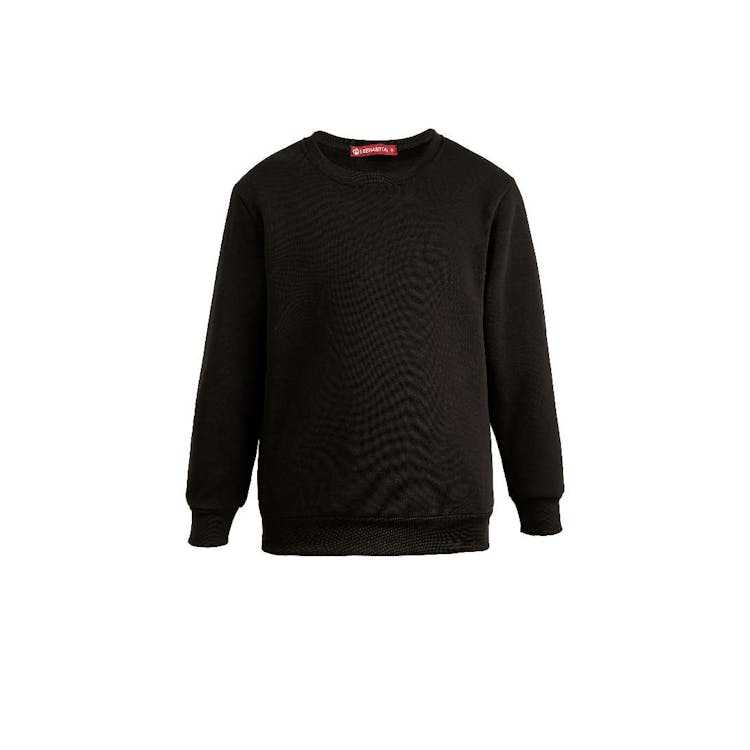 Kids Fleece Crew Neck Sweatshirts - Size 6 Black 3