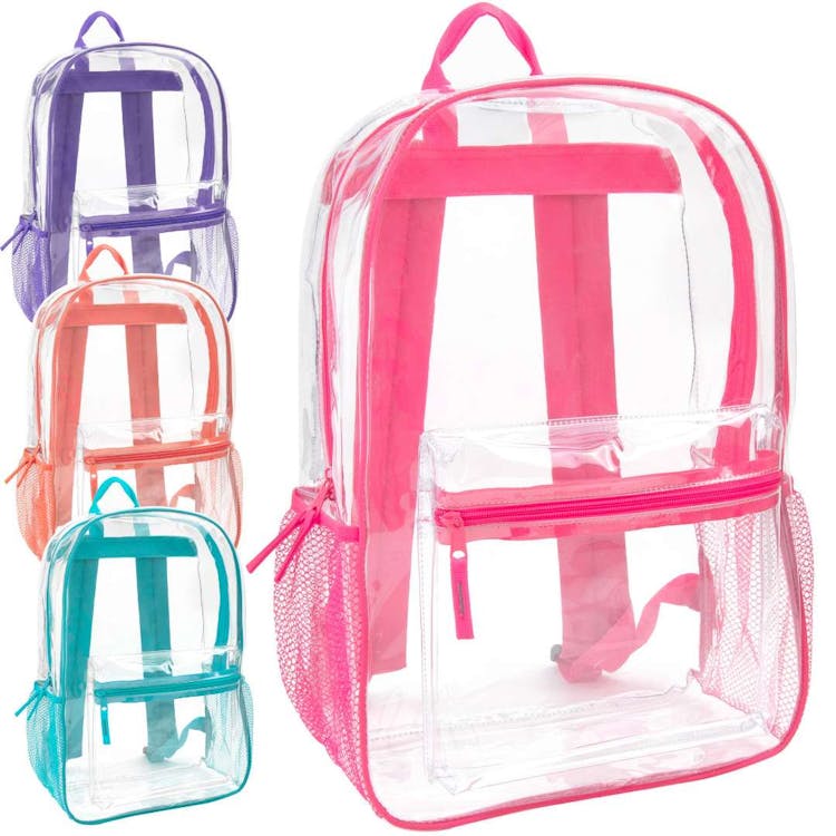 17" Classic Clear Backpacks - Assorted Colors 3