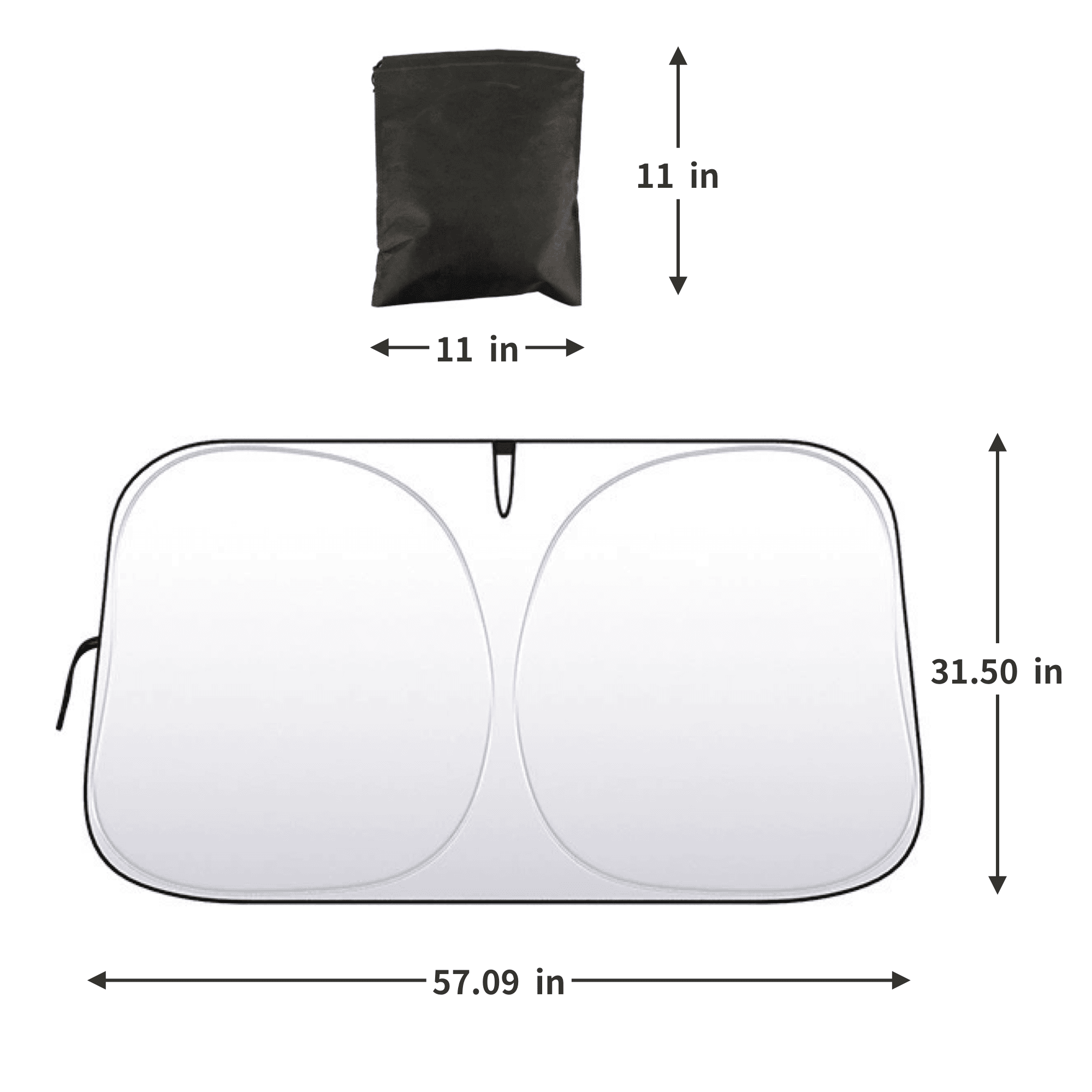 Premium Car Titanium Silver Sun Shade 4