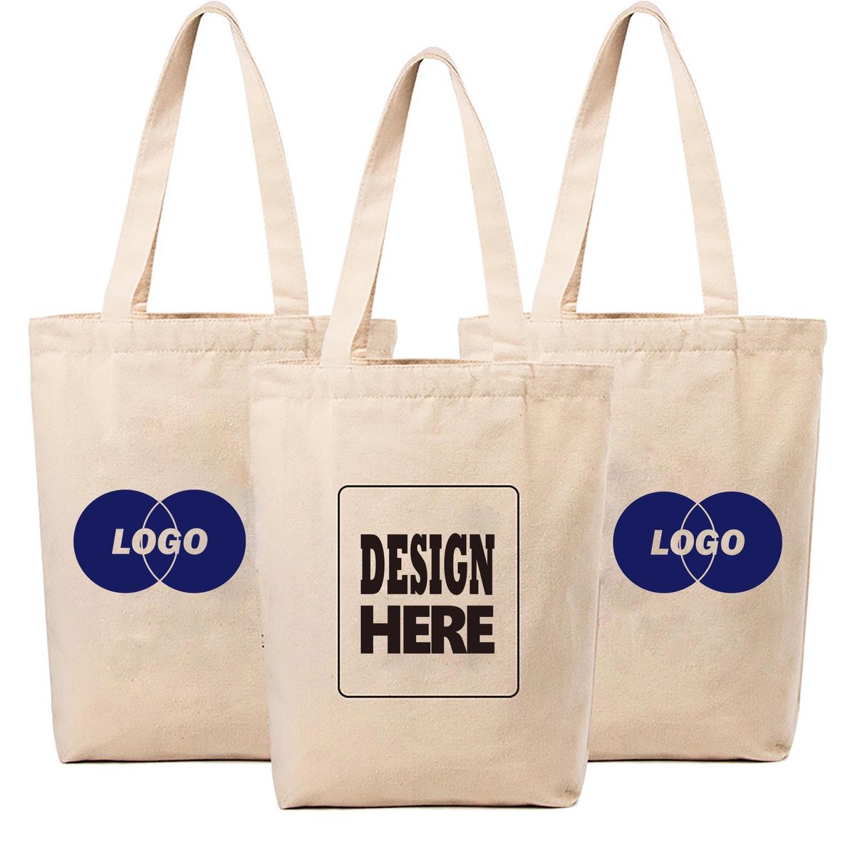 Natural Cotton Canvas Fiber ote Bags, custom tote bag with logo imprint 4