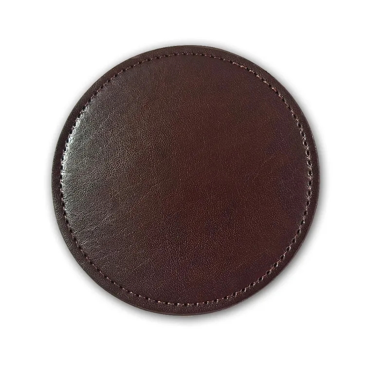 Nordic style round PU coaster leather heatproof placemat 8
