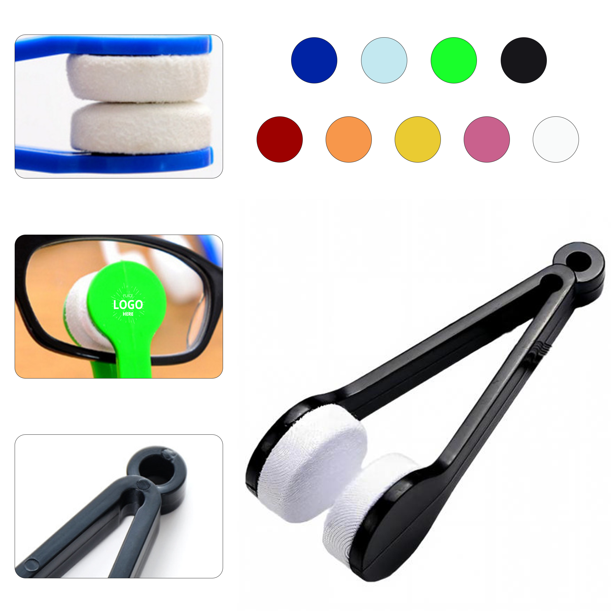 Portable Eyeglass Lens Cleaning Clip Tool 2
