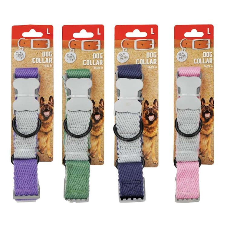 Cotton Dog Collars - Large Assorted Colors 2
