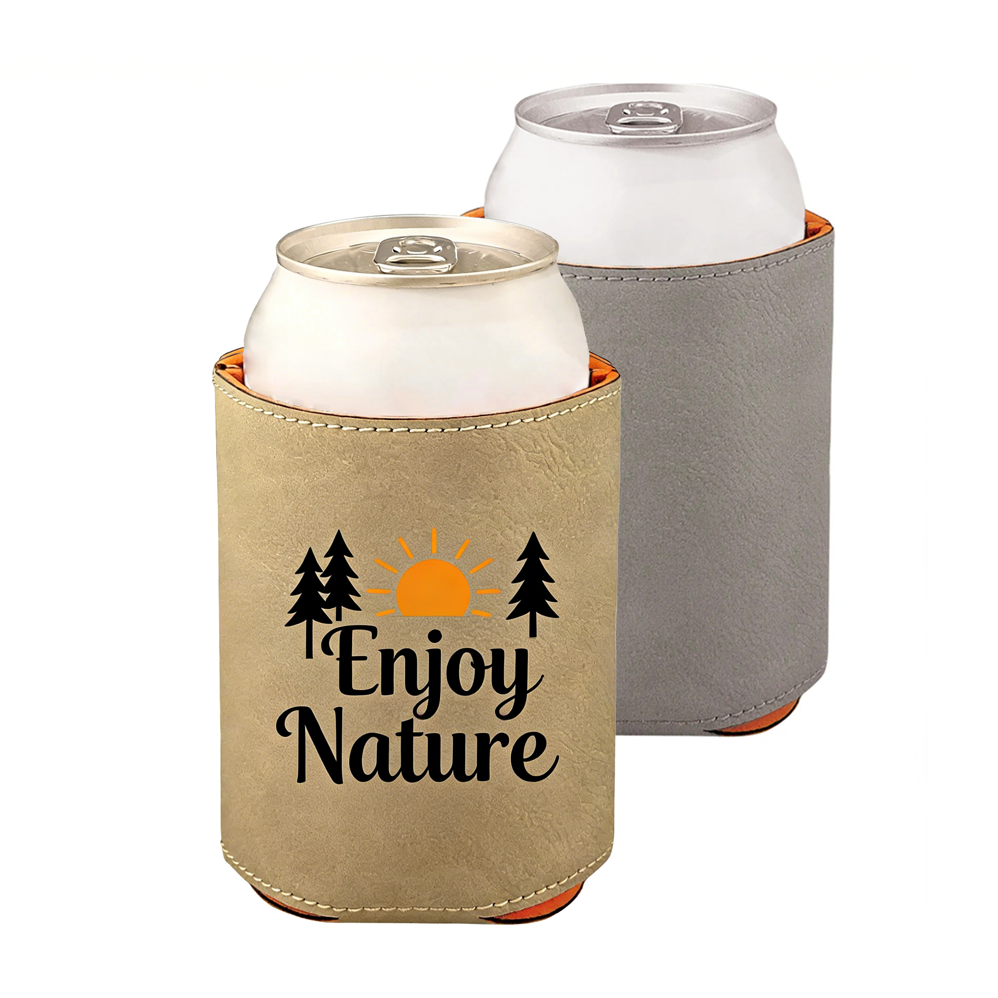 Leather Beverage Holder 12oz With Logo