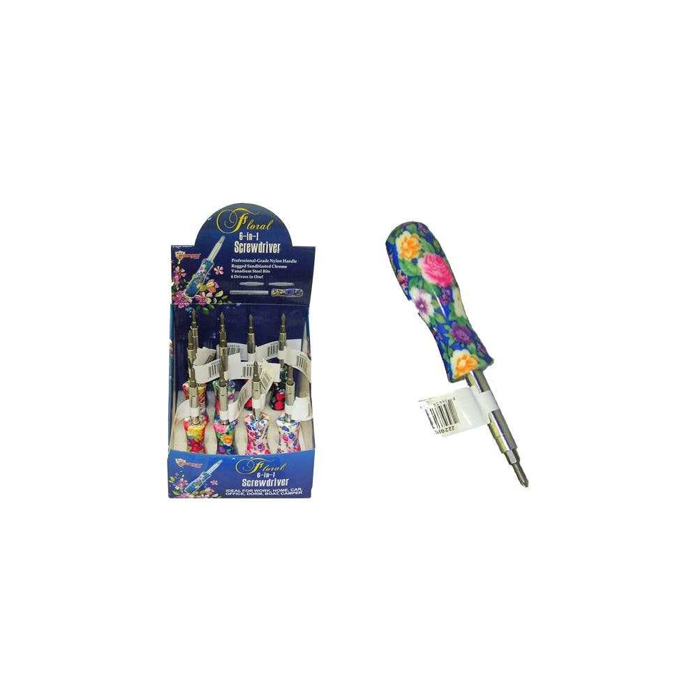6 In 1 Floral Screwdrivers Assorted 2