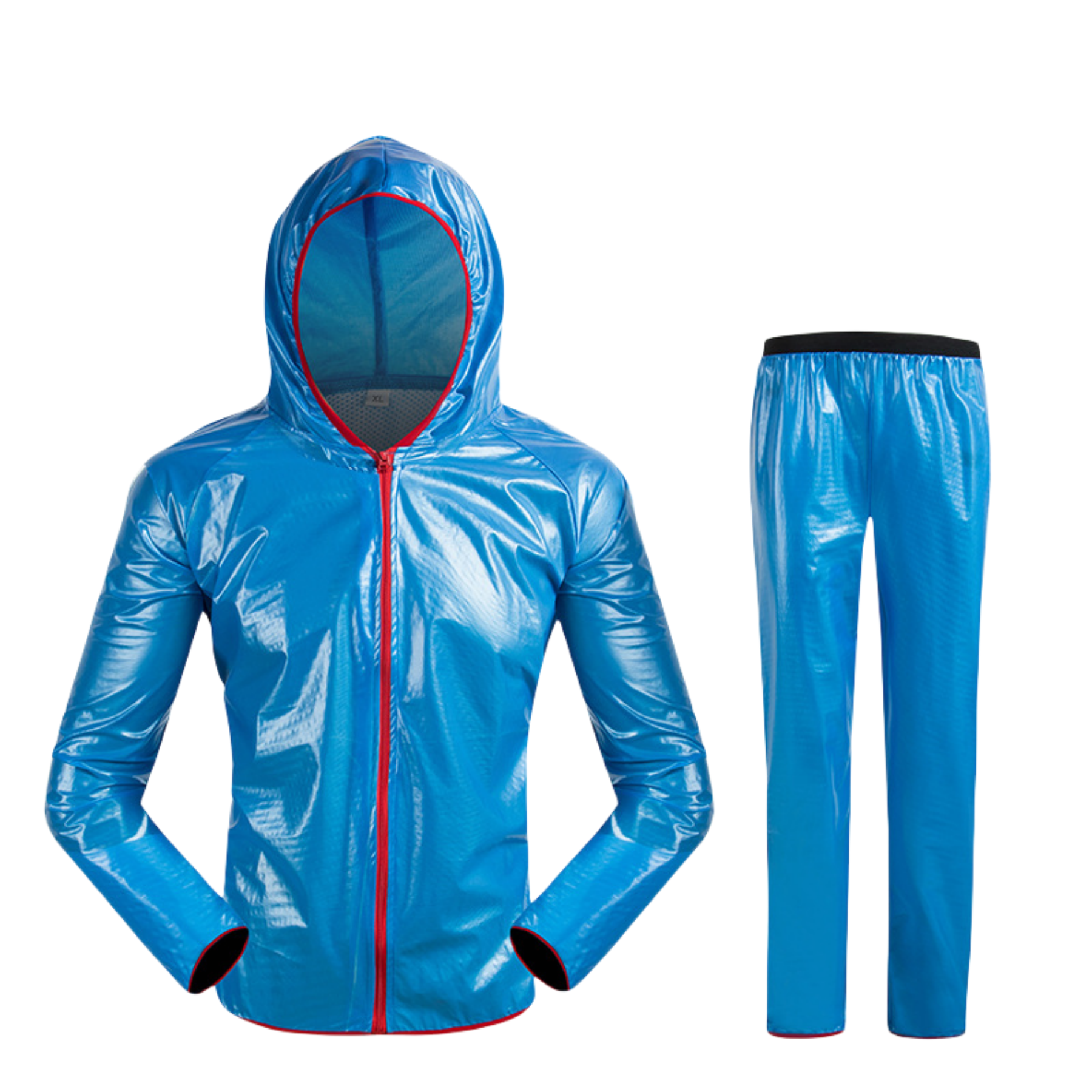 Breathable PU Raincoat Suit Reflective Poncho Jacket 23