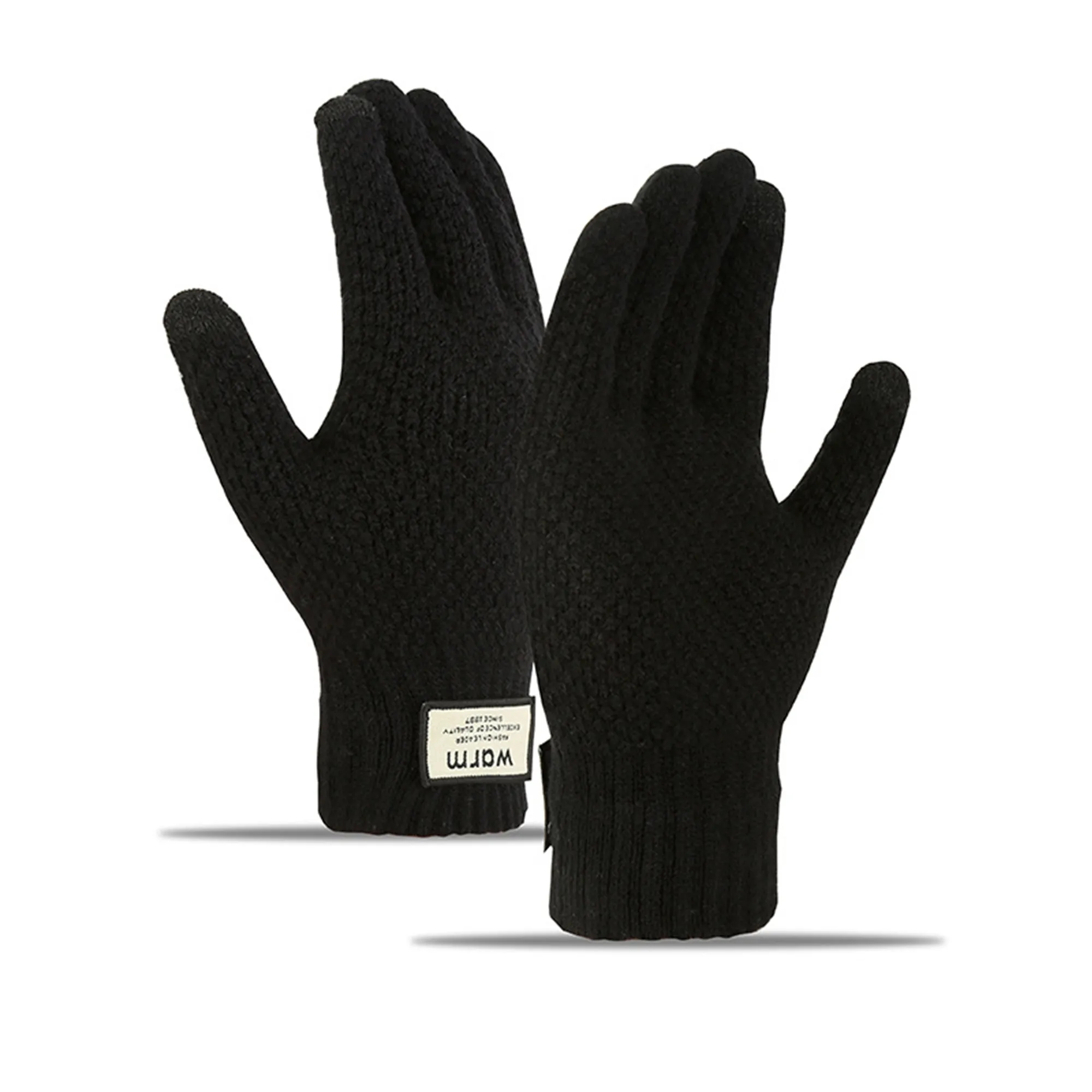 Customized Thick Winter Yarn Touch Screen Glove 19