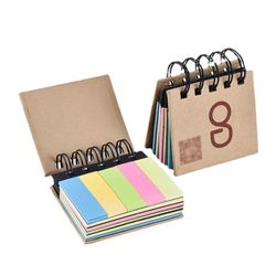 Kraft Paper Sticky Note Spiral Notebook