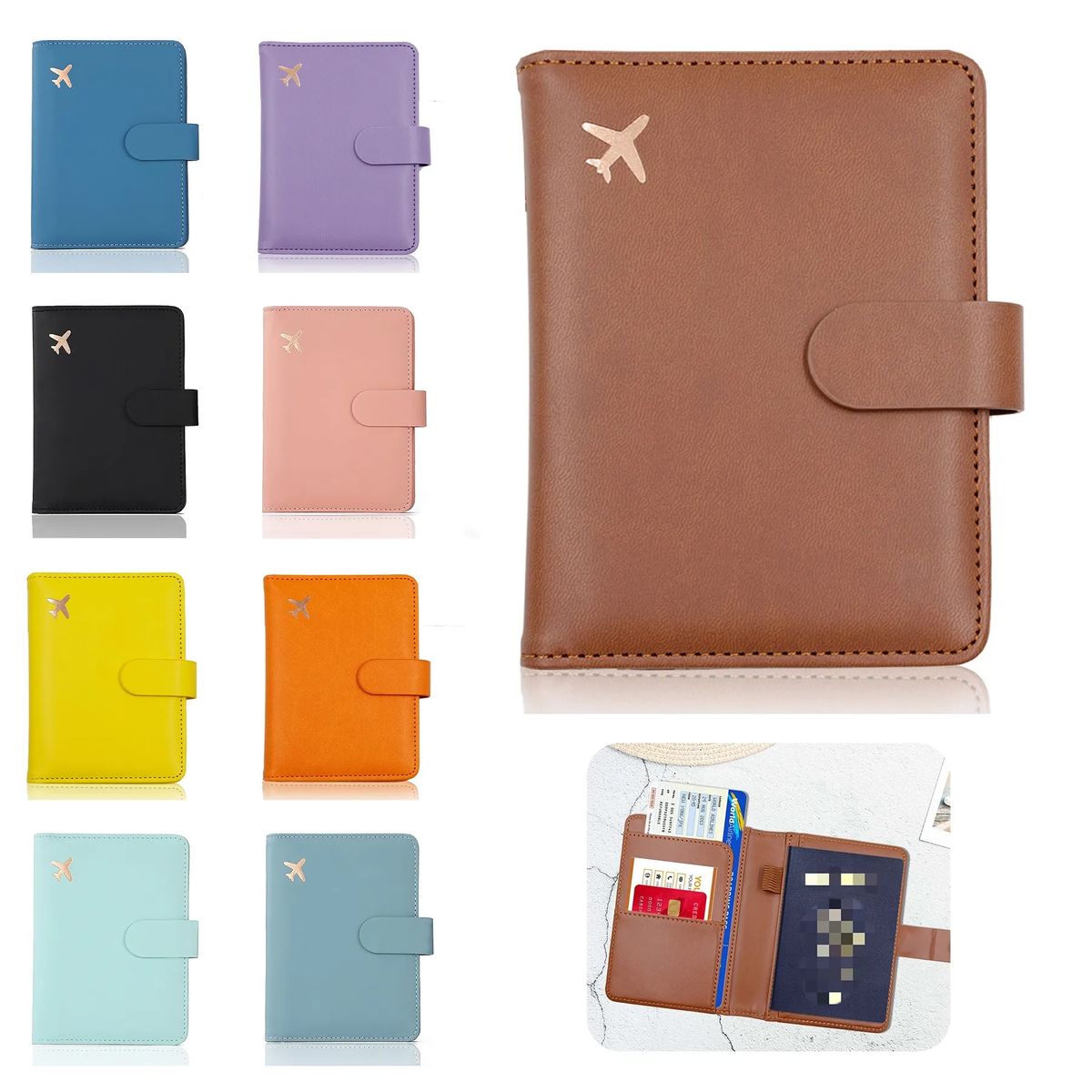 Premium Leather Passport Holder Covers Case