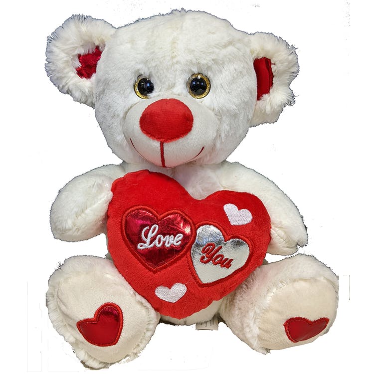 Valentine Bears - Red & White 11" 3
