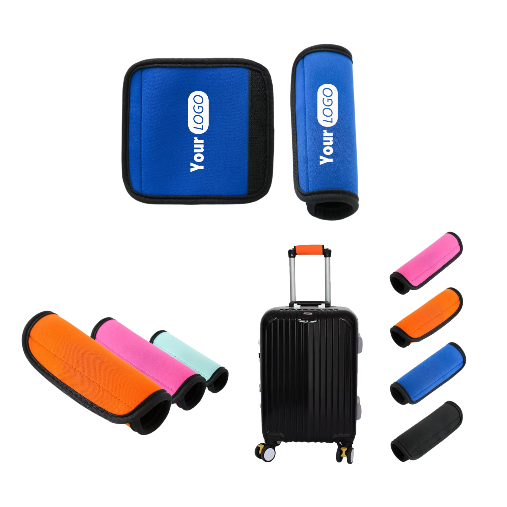Custom Neoprene Luggage Handle Cover with Logo 2