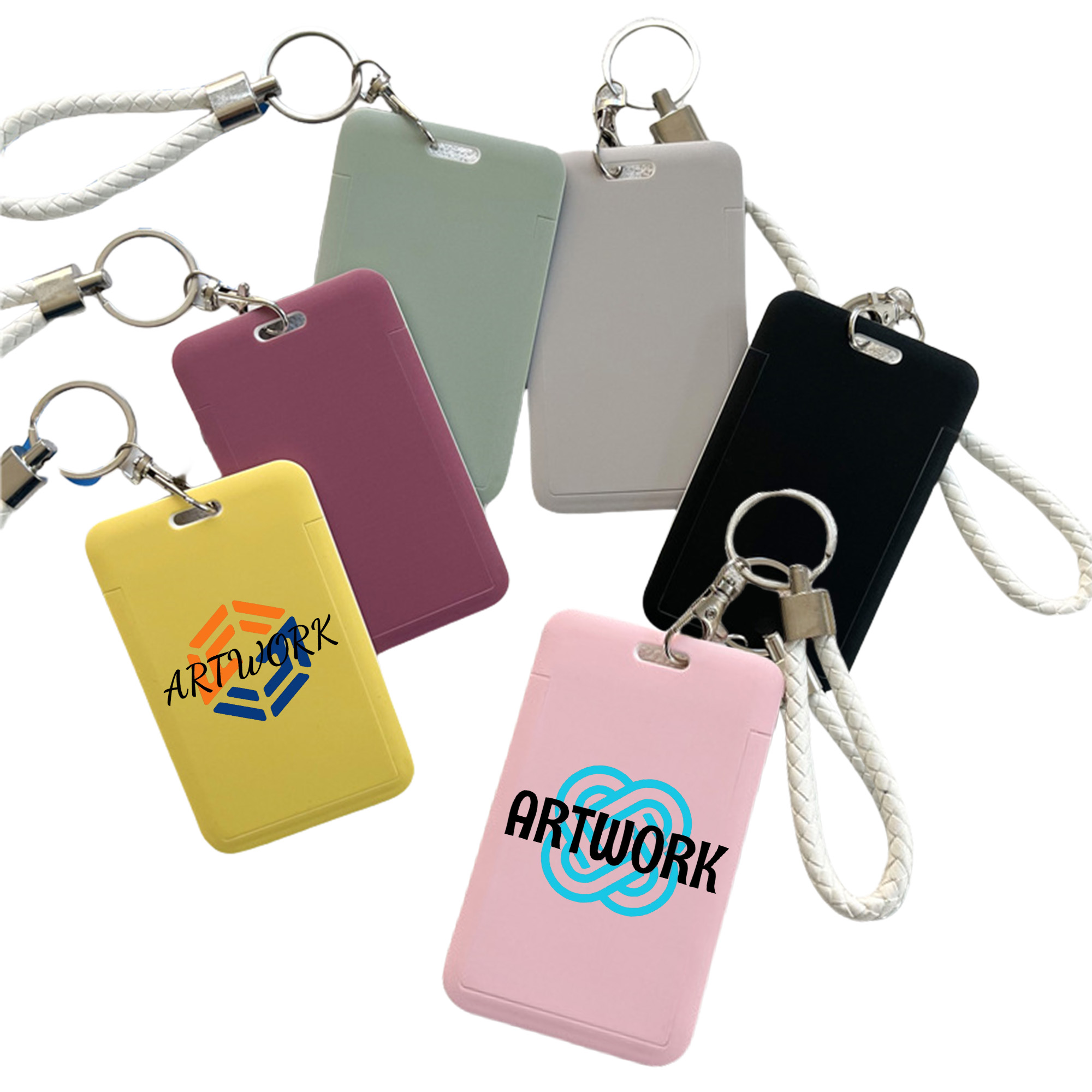 ID Badge Bus Card Holder Keychain 13