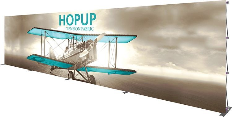 Hopup 30ft Full Height Straight Display W/ Front Graphic